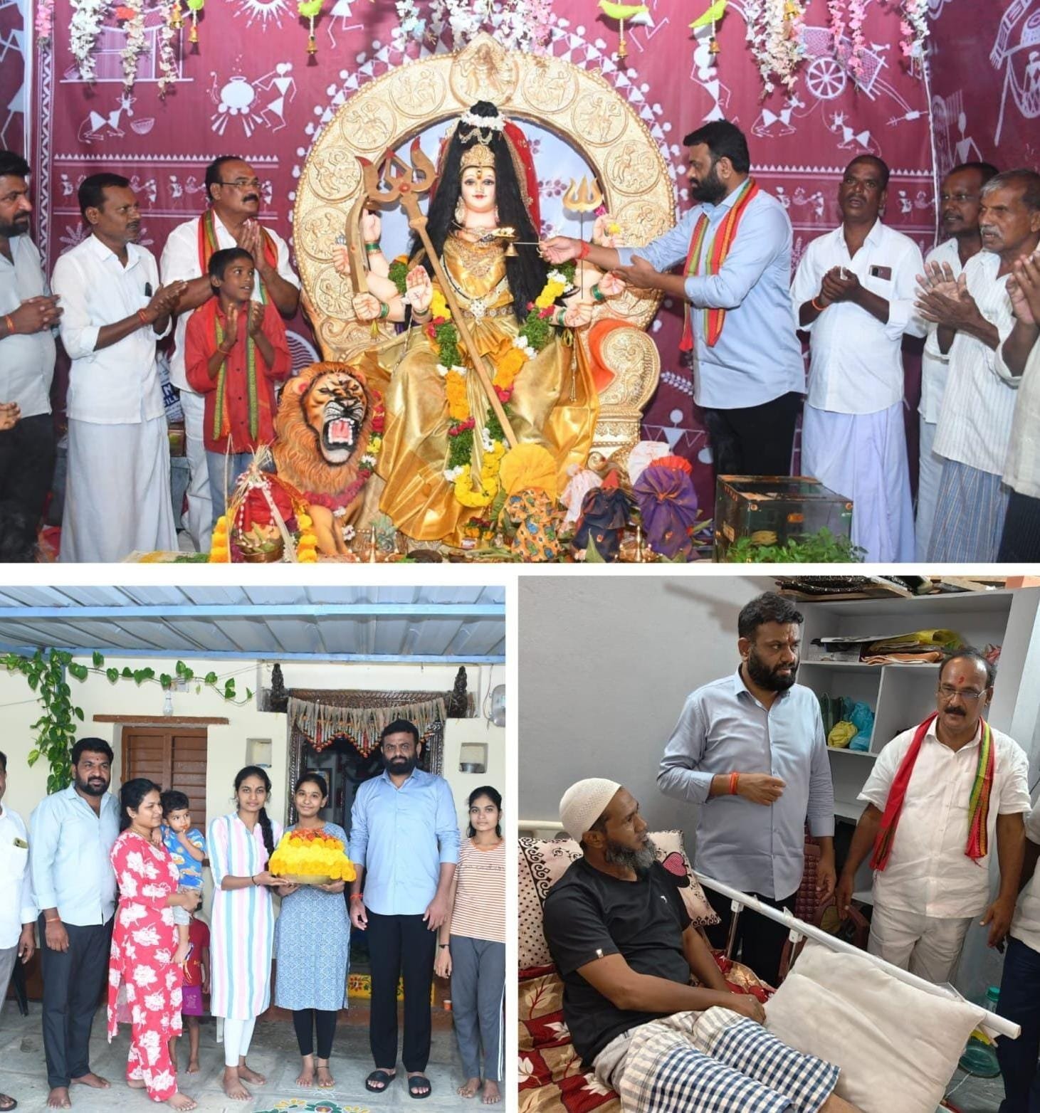 శ్రీ దుర్గామాతను దర్శించుకుని,గ్రామాలలో బతుకమ్మ వేడుకలలో మాజీ ఎమ్మెల్యే పైలెట్ రోహిత్ రెడ్డి