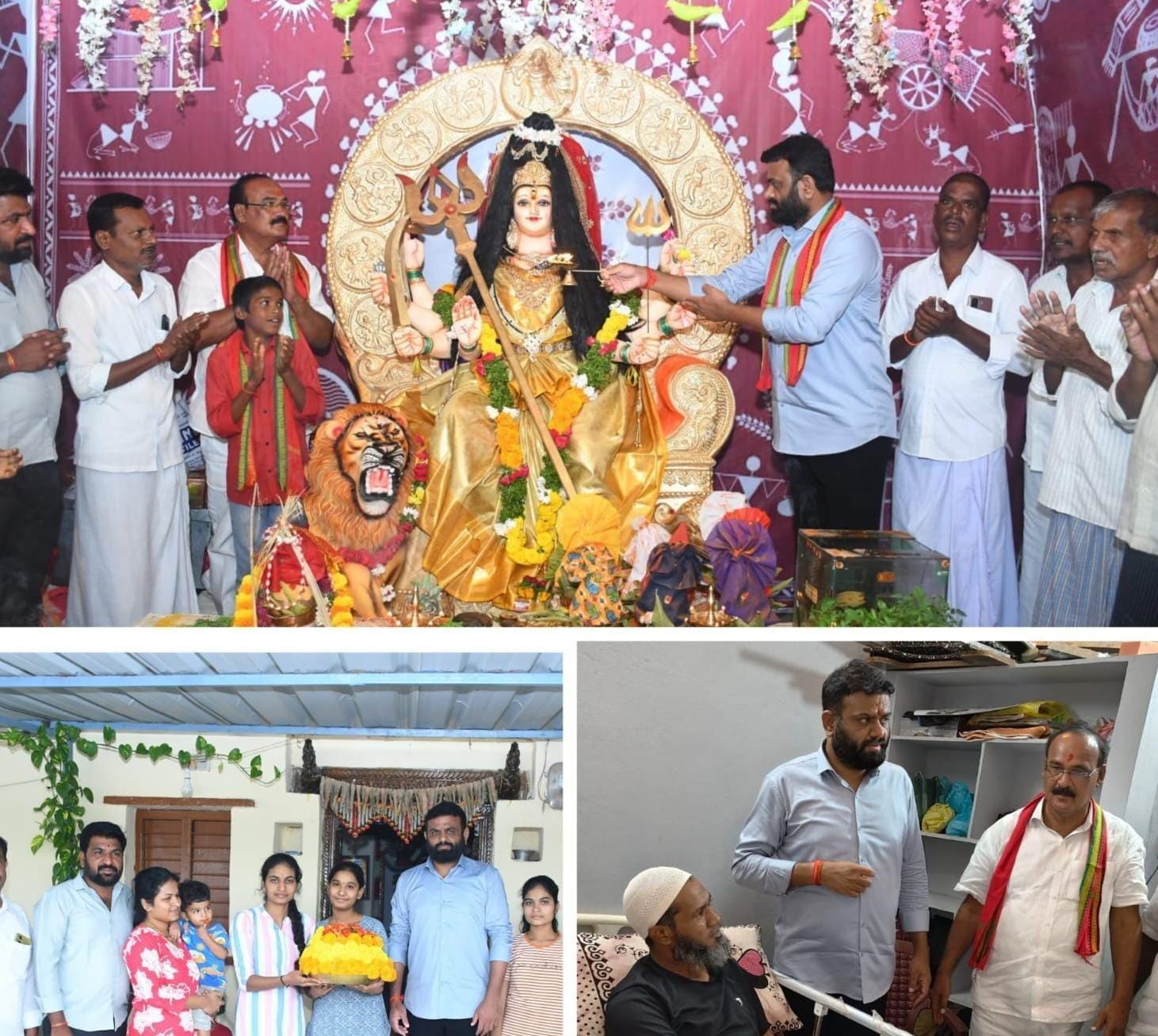 శ్రీ దుర్గా మాత దేవతను దర్శించుకుని, గ్రామాలలో బతుకమ్మ సంబరాలలో పాల్గొన్న మాజీ ఎమ్మెల్యే పైలెట్ రోహిత్ రెడ్డి